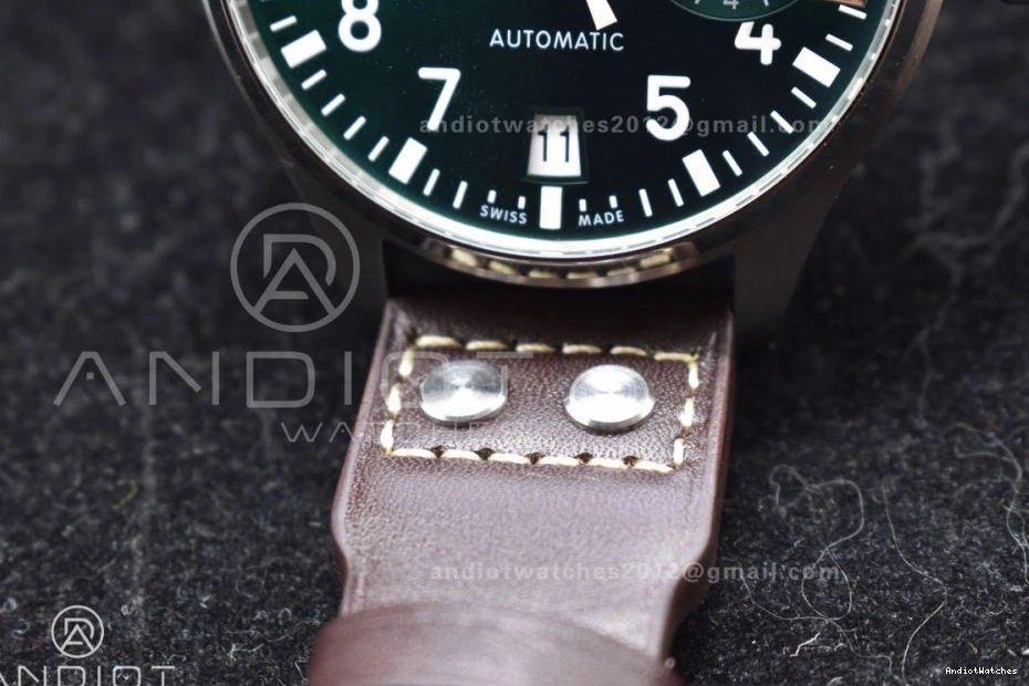 Pilot Strap Leather Big HighQuality A Best 524 ZF Brown Edition Real IW500901 on 0321